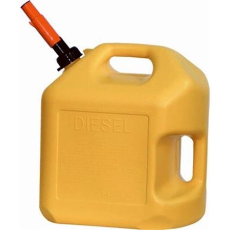 MIDWEST CAN Midwest Can 248479 5 gal Yellow High Density Polyethylene Diesel Can 248479